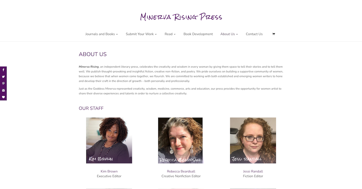 About Us - Minerva Rising Press